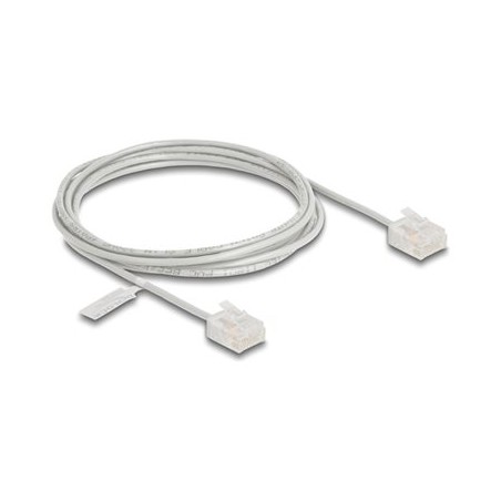 Delock - Patch kabel - RJ-45 (M) krátký do RJ-45 (M) krátký - 2 m - 2.6 mm - UTP - CAT 6 - ultra-tenký - šedá