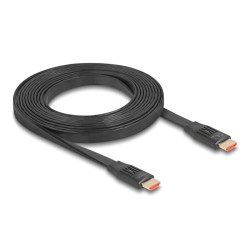Delock - Vysoká rychlost - kabel HDMI s ethernetem - HDMI s piny (male) do HDMI s piny (male) - 3 m - cerná - plochý, podporuje