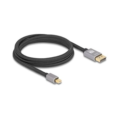 Delock - Kabel DisplayPort - Mini DisplayPort (M) do DisplayPort (M) - DisplayPort 1.4 - 2 m - podpora 8K60Hz - šedá, cerná