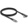 Delock - USB kabel - 24 pin USB-C (M) rovné do 24 pin USB-C (M) levý/pravý úhel - USB 3.2 / Thunderbolt 3 - 48 V - 5 A - 1 m