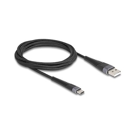 Delock - USB kabel - USB (M) do 24 pin USB-C (M) - USB 2.0 - 20 V - 3 A - 2 m - Podpora USB-C Power Delivery (60 W) - cerná