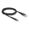 Delock - USB kabel - USB (M) do 24 pin USB-C (M) - USB 2.0 - 20 V - 3 A - 2 m - Podpora USB-C Power Delivery (60 W) - cerná