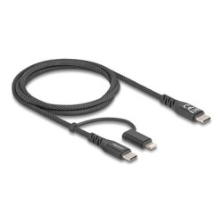 Delock - USB kabel - 24 pin USB-C (M) do Lightning, 24 pin USB-C (M) - USB 3.0 - 3 A - 1 m - Podpora USB-C Power Delivery (60