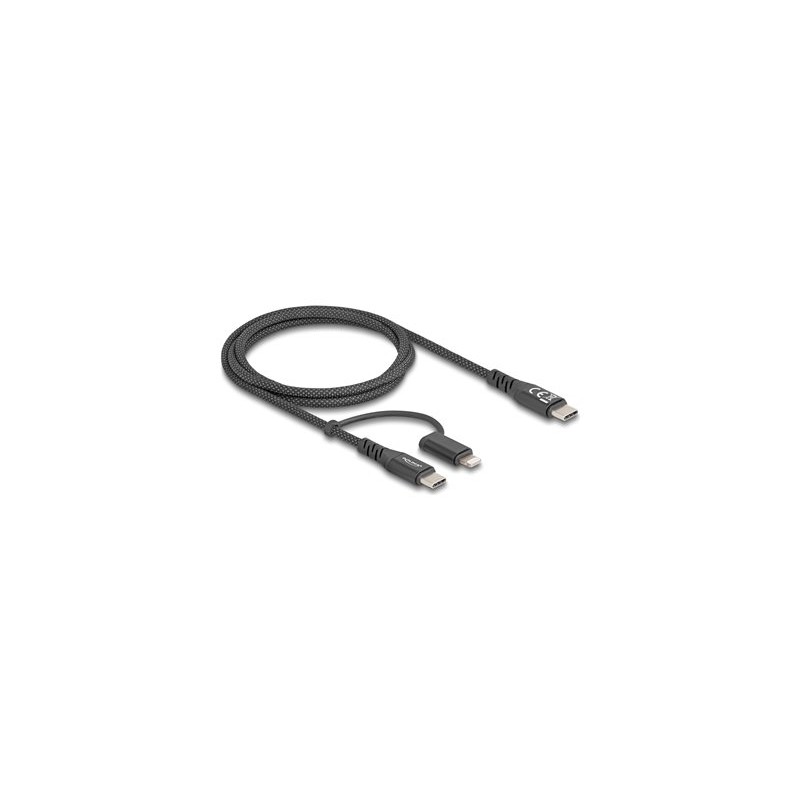 Delock - USB kabel - 24 pin USB-C (M) do Lightning, 24 pin USB-C (M) - USB 3.0 - 3 A - 1 m - Podpora USB-C Power Delivery (60