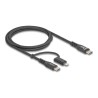 Delock - USB kabel - 24 pin USB-C (M) do Lightning, 24 pin USB-C (M) - USB 3.0 - 3 A - 1 m - Podpora USB-C Power Delivery (60
