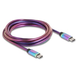 Delock - USB kabel - 24 pin USB-C (M) do 24 pin USB-C (M) - USB 2.0 - 20 V - 3 A - 2 m - USB Power Delivery (60W), podpora