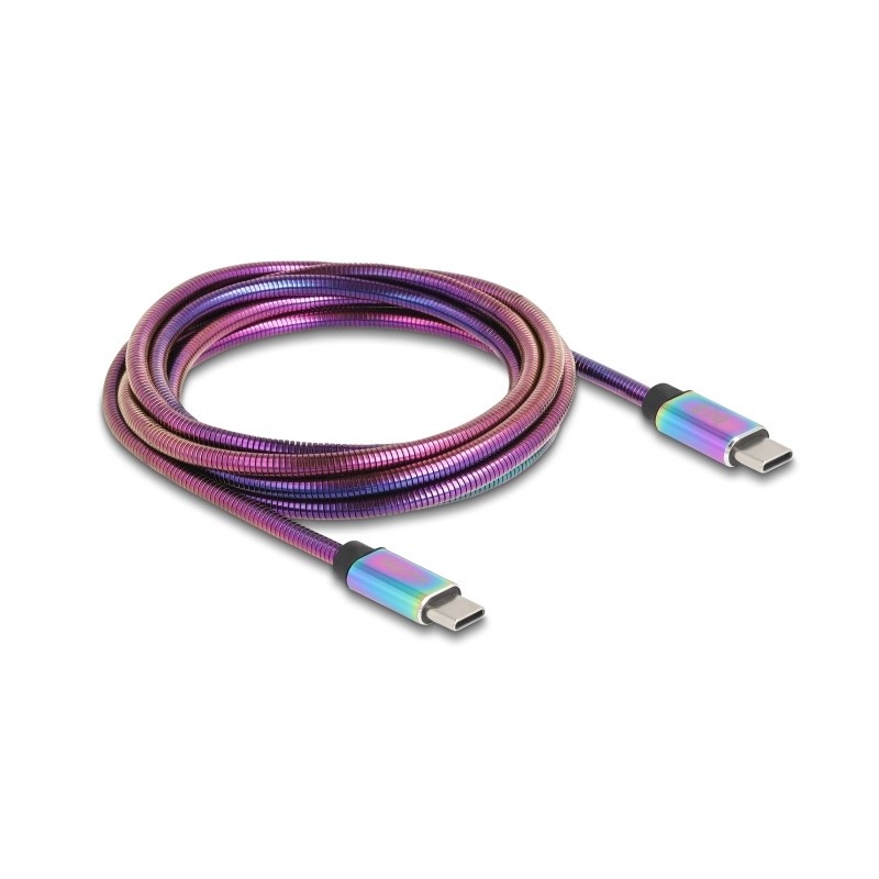 Delock - USB kabel - 24 pin USB-C (M) do 24 pin USB-C (M) - USB 2.0 - 20 V - 3 A - 2 m - USB Power Delivery (60W), podpora