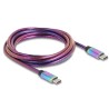 Delock - USB kabel - 24 pin USB-C (M) do 24 pin USB-C (M) - USB 2.0 - 20 V - 3 A - 2 m - USB Power Delivery (60W), podpora