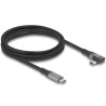 Delock - USB kabel - 24 pin USB-C (M) rovné do 24 pin USB-C (M) levý/pravý úhel - USB 3.2 / Thunderbolt 3 - 48 V - 5 A - 2 m