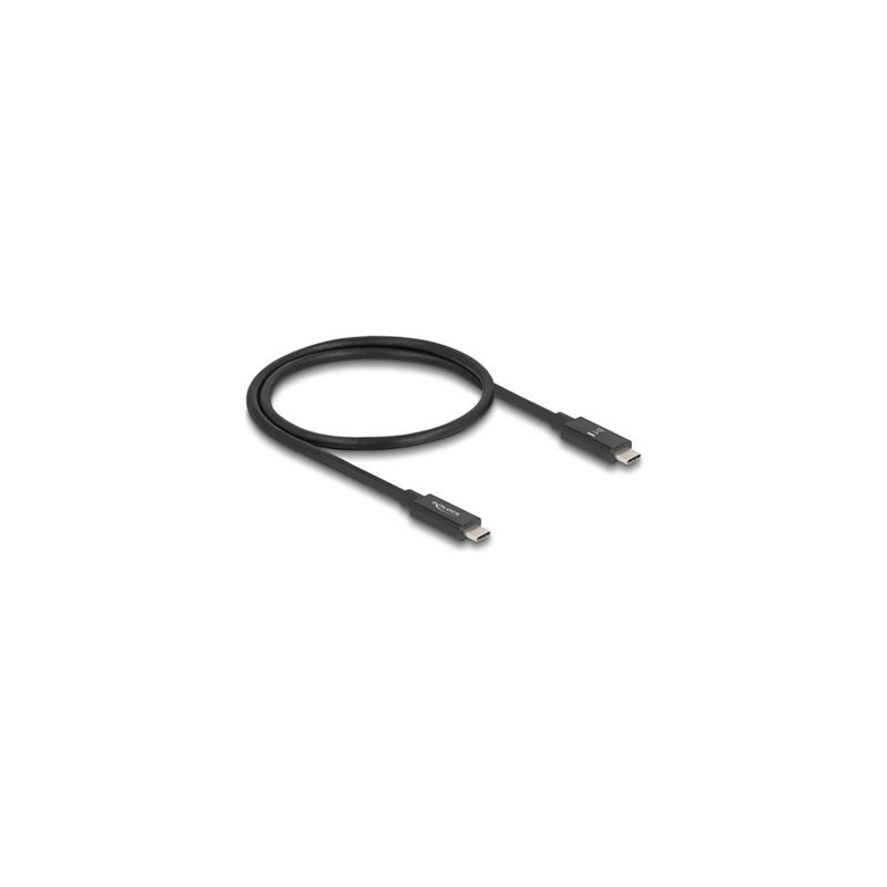 Delock - USB kabel - 24 pin USB-C (M) do 24 pin USB-C (M) - Thunderbolt 4 - 48 V - 5 A - 50 cm - podpora 8K120Hz (7680 x 4320)