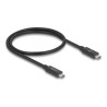 Delock - USB kabel - 24 pin USB-C (M) do 24 pin USB-C (M) - Thunderbolt 4 - 48 V - 5 A - 50 cm - podpora 8K120Hz (7680 x 4320)