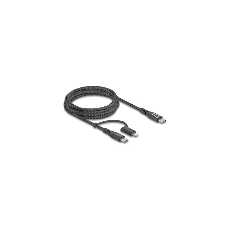 Delock - USB kabel - 24 pin USB-C (M) do Lightning, 24 pin USB-C (M) - USB 3.0 - 3 A - 2 m - Podpora USB-C Power Delivery (60