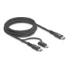 Delock - USB kabel - 24 pin USB-C (M) do Lightning, 24 pin USB-C (M) - USB 3.0 - 3 A - 2 m - Podpora USB-C Power Delivery (60
