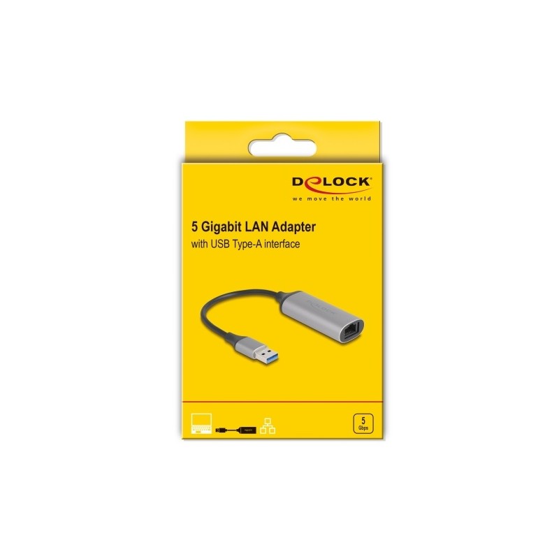 Delock - Sítový adaptér - USB-A - 10M/100M/1G/2.5G/5G Gigabit Ethernet x 1 - antracit