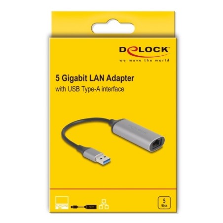 Delock - Sítový adaptér - USB-A - 10M/100M/1G/2.5G/5G Gigabit Ethernet x 1 - antracit