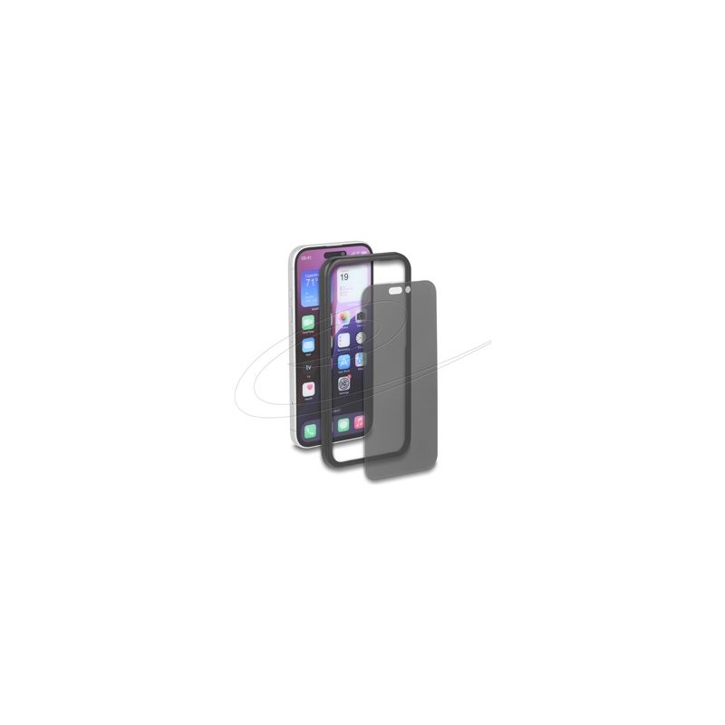 Delock - Ochrana obrazovky pro mobilní telefon - with easy installation tool, anti-spy - 2.5D - sklo - s bezpecnostním filtrem