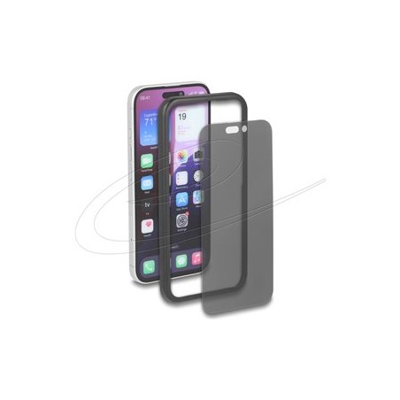 Delock - Ochrana obrazovky pro mobilní telefon - with easy installation tool, anti-spy - 2.5D - sklo - s bezpecnostním filtrem