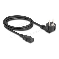 Delock - Elektrický kabel - power CEE 7/7 pravoúhlý do power IEC 60320 C13 - 250 V - 10 A - 2 m - cerná