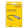 Delock - Sítový adaptér - USB-C - 10M/100M/1G/2.5G/5 Gigabit Ethernet x 1 - antracit