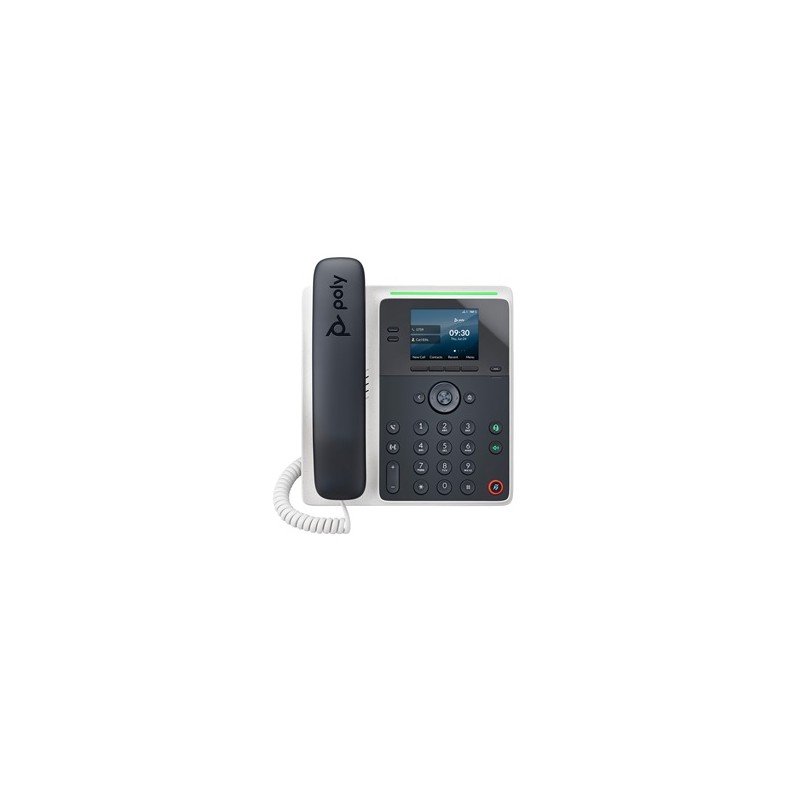 HP Poly Edge E100 - Telefon VoIP s identifikací volajícího/čekajícím hovorem - 3-cestný možnost volání - SIP, SDP - půlnoční