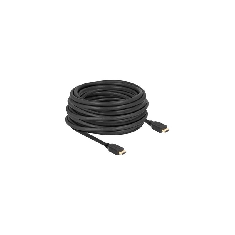 Delock - Vysoká rychlost - kabel HDMI s ethernetem - HDMI s piny (male) do HDMI s piny (male) - 12 m - cerná - podpora 8K60Hz
