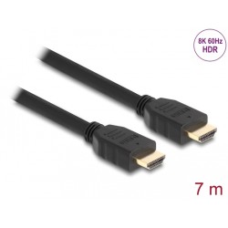 Delock - Vysoká rychlost - kabel HDMI s ethernetem - HDMI s piny (male) do HDMI s piny (male) - 7 m - cerná - podpora 8K60Hz