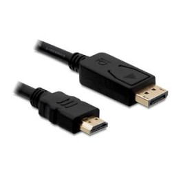 Delock - Kabel adaptéru - DisplayPort s piny (male) do HDMI s piny (male) - 1 m