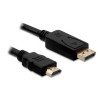 Delock - Kabel adaptéru - DisplayPort s piny (male) do HDMI s piny (male) - 1 m