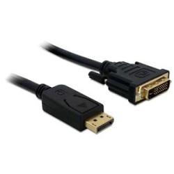 Delock - Kabel DVI - DisplayPort (M) do DVI-D (M) - 1 m - křídlové šrouby