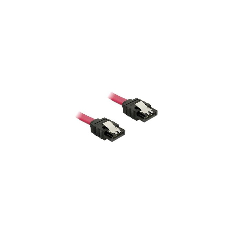 Delock - Kabel SATA - Serial ATA 150/300/600 - SATA (M) do SATA (M) - 30 cm - palcové svorky - červená - pro P/N: 89270, 89271