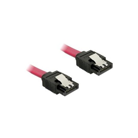 Delock - Kabel SATA - Serial ATA 150/300/600 - SATA (M) do SATA (M) - 30 cm - palcové svorky - červená - pro P/N: 89270, 89271