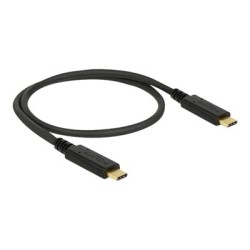 Delock - USB kabel - 24 pin USB-C (M) do 24 pin USB-C (M) - USB 3.1 Gen 2 - 3 A - 50 cm - černá