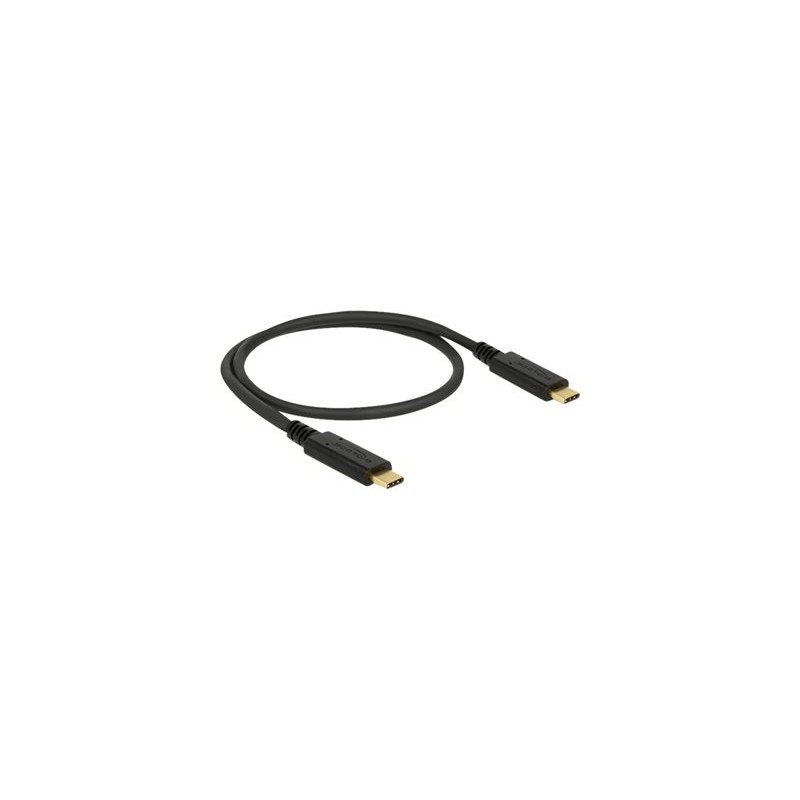 Delock - USB kabel - 24 pin USB-C (M) do 24 pin USB-C (M) - USB 3.1 Gen 2 - 3 A - 50 cm - černá
