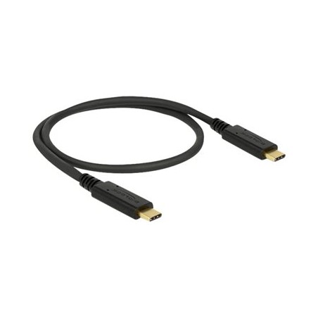 Delock - USB kabel - 24 pin USB-C (M) do 24 pin USB-C (M) - USB 3.1 Gen 2 - 3 A - 50 cm - černá