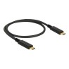 Delock - USB kabel - 24 pin USB-C (M) do 24 pin USB-C (M) - USB 3.1 Gen 2 - 3 A - 50 cm - černá