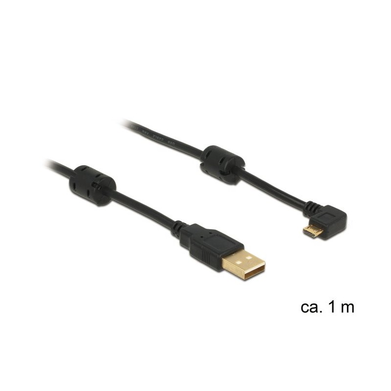 Delock - Kabel USB - USB (M) do Micro USB typ B (M) - USB 2.0 - 1 m - 90° konektor