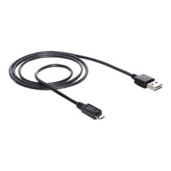 Delock EASY-USB - Kabel USB - Micro USB typ B (M) do USB (M) - USB 2.0 - 1 m - černá 83366