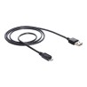 Delock EASY-USB - Kabel USB - Micro USB typ B (M) do USB (M) - USB 2.0 - 1 m - černá 83366