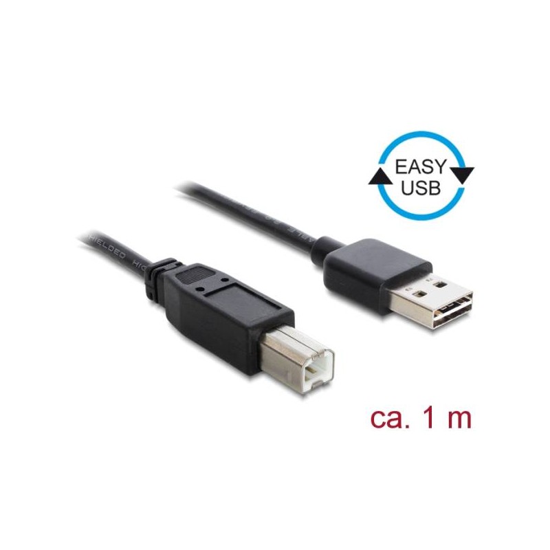 Delock EASY-USB - Kabel USB - USB typ B (M) do USB (M) - 1 m - černá