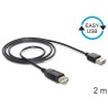 Delock EASY-USB - Prodlužovací šňůra USB - USB (F) do USB (M) - USB 2.0 - 2 m - černá