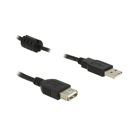 Delock - Prodlužovací šňůra USB - USB (F) do USB (M) - USB 2.0 - 50 cm - lisovaný - černá