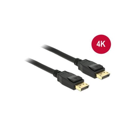 Delock - Kabel DisplayPort - DisplayPort (M) do DisplayPort (M) - 1 m - opatřený západkou - černá