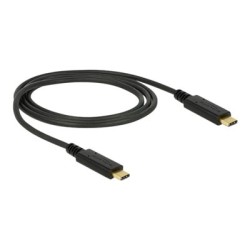 Delock - USB kabel - 24 pin USB-C (M) do 24 pin USB-C (M) - USB 3.1 Gen 2 - 3 A - 1 m - černá 83661