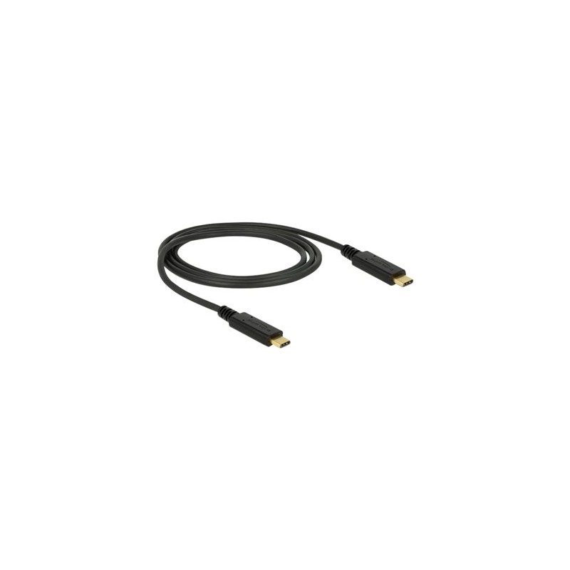 Delock - USB kabel - 24 pin USB-C (M) do 24 pin USB-C (M) - USB 3.1 Gen 2 - 3 A - 1 m - černá 83661