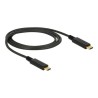 Delock - USB kabel - 24 pin USB-C (M) do 24 pin USB-C (M) - USB 3.1 Gen 2 - 3 A - 1 m - černá 83661