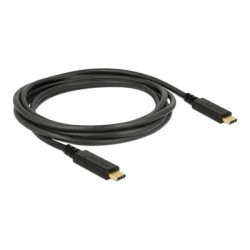 Delock - USB kabel - 24 pin USB-C (M) do 24 pin USB-C (M) - USB 3.1 Gen 1 - 3 A - 2 m - černá