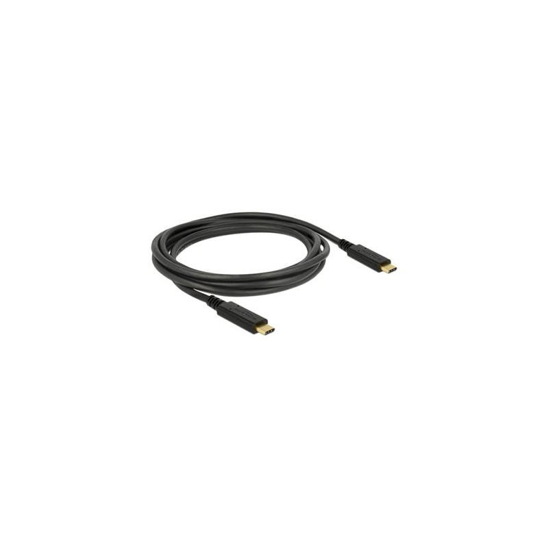 Delock - USB kabel - 24 pin USB-C (M) do 24 pin USB-C (M) - USB 3.1 Gen 1 - 3 A - 2 m - černá