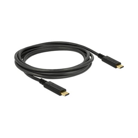 Delock - USB kabel - 24 pin USB-C (M) do 24 pin USB-C (M) - USB 3.1 Gen 1 - 3 A - 2 m - černá
