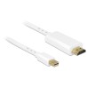 Delock - Kabel adaptéru - Mini DisplayPort s piny (male) do HDMI s piny (male) - 2 m - bílá