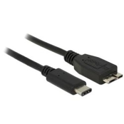 Delock - USB kabel - Micro-USB typu B (M) do USB-C (M) - USB 3.1 Gen 2 - 50 cm - černá